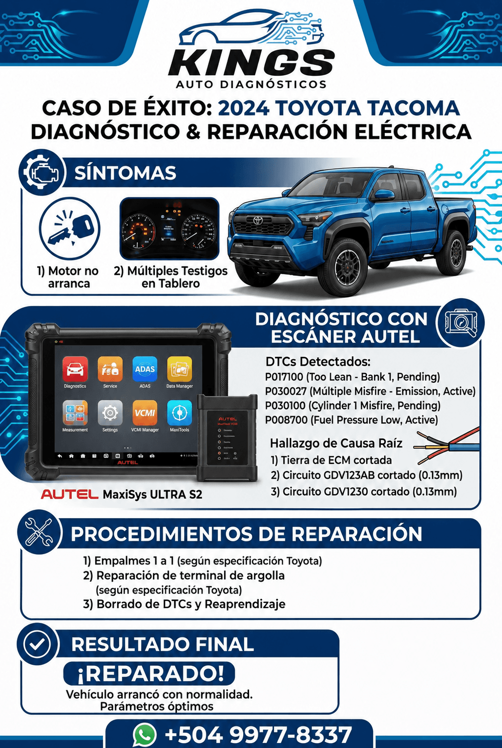 Diagnóstico y Reparación Toyota Tacoma 2024
